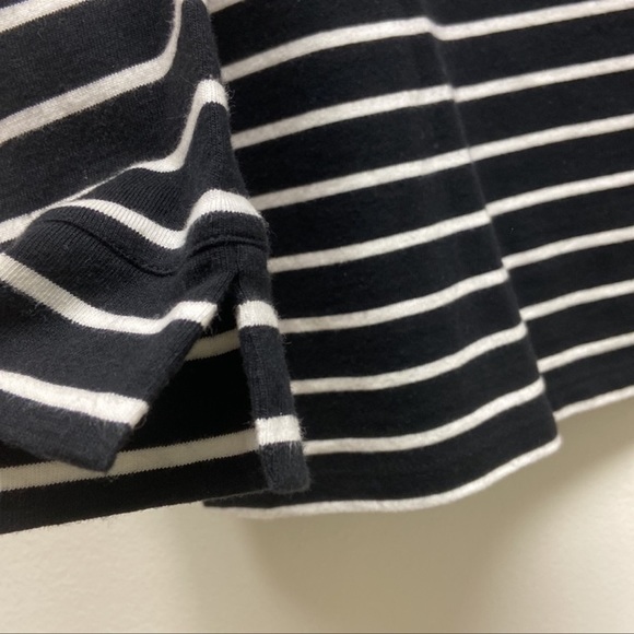 TALBOTS Women’s Petites Embellished Long Sleeved Striped‎ Shirt Black/White 1XP - Picture 11 of 11